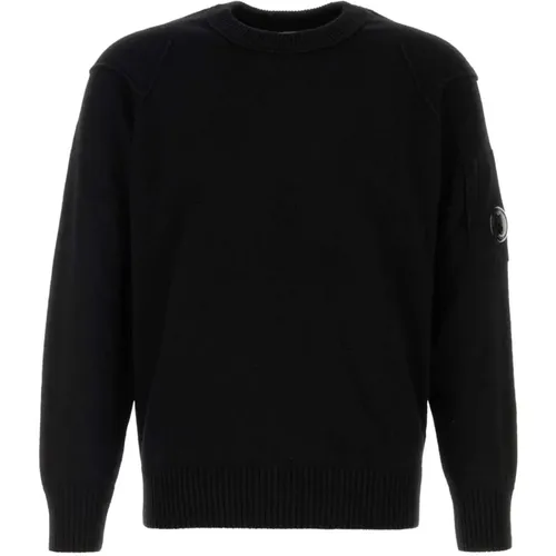 Stilvoller Schwarzer Wollpullover , Herren, Größe: XL - C.P. Company - Modalova