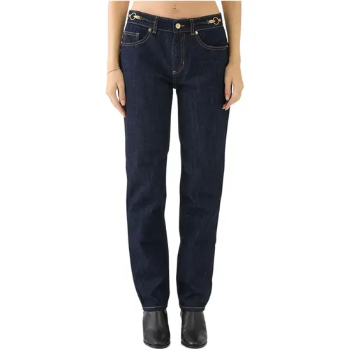 Dunkelblaue Zigarettenbein-Jeans , Damen, Größe: W27 - Just Cavalli - Modalova