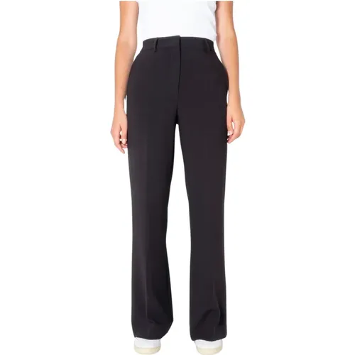 Flared Trousers - Plain-Coloured, Ankle-Length , female, Sizes: S, XS - Ottod'Ame - Modalova