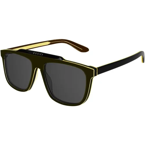 Schwarz Graue Sonnenbrille Gg1039S 001 , Herren, Größe: 58 MM - Gucci - Modalova