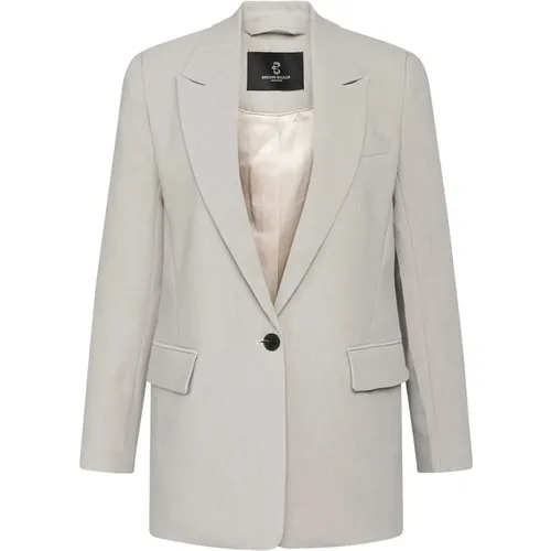 Classic Womens Light Grey Blazer , female, Sizes: M, 2XL, L, S - Bruuns Bazaar - Modalova