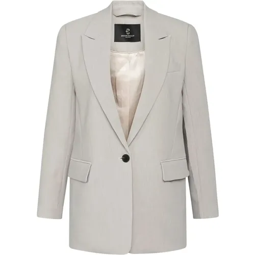 Classic Womens Light Grey Blazer , female, Sizes: M, 2XL, L, XL, S - Bruuns Bazaar - Modalova