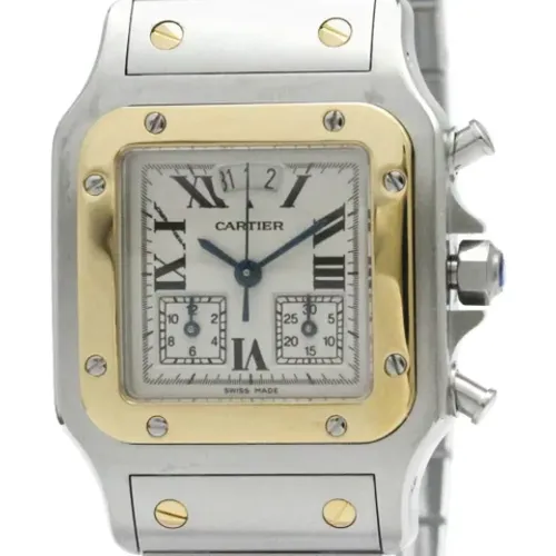 Pre-owned Gold watches , male, Sizes: ONE SIZE - Cartier Vintage - Modalova