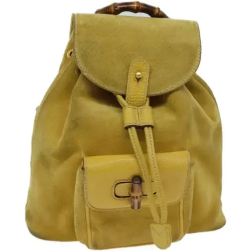 Pre-owned Suede backpacks , female, Sizes: ONE SIZE - Gucci Vintage - Modalova