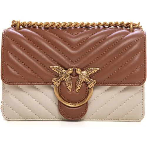 Quilted Love One Clutch Bag , female, Sizes: ONE SIZE - pinko - Modalova