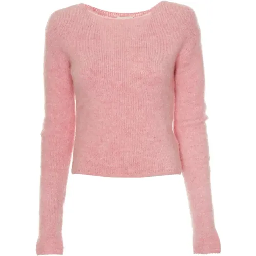 Gemütlicher Strickpullover mit Bootsausschnitt , Damen, Größe: M - American vintage - Modalova