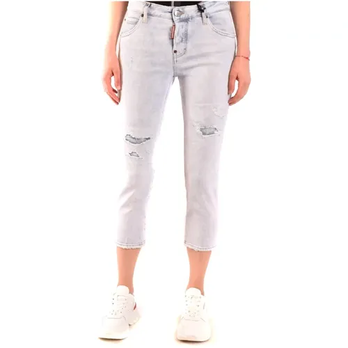 Leichte Coole Mädchen Gekürzte Jeans , Damen, Größe: XS - Dsquared2 - Modalova