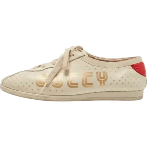 Pre-owned Leather sneakers , female, Sizes: 4 UK - Gucci Vintage - Modalova