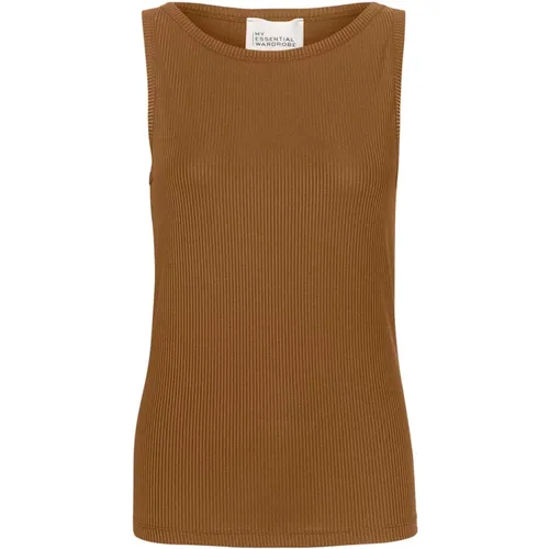 Foxy Ribbed Top , female, Sizes: M, L - My Essential Wardrobe - Modalova