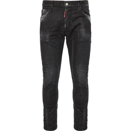 Slim-Fit Biker Jeans , Herren, Größe: S - Dsquared2 - Modalova