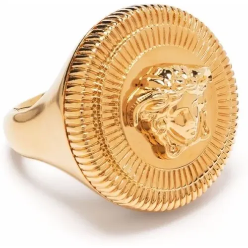 Medusa Biggie Ring aus Goldfarbenem Metall - Versace - Modalova