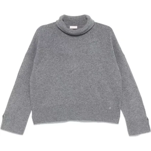 Ash Grey Woll Rollkragen Pullover , Damen, Größe: L - Liu Jo - Modalova