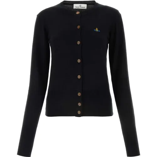 Schwarzer Baumwollmischung Cardigan , Damen, Größe: M - Vivienne Westwood - Modalova