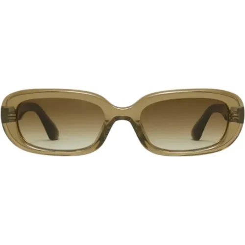 Rechteckige Grüne Sonnenbrille mit UV-Schutz , unisex, Größe: ONE Size - CHiMi - Modalova