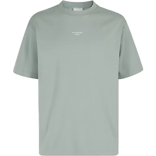 Klassisches Slogan T-Shirt , Herren, Größe: M - Drole de Monsieur - Modalova