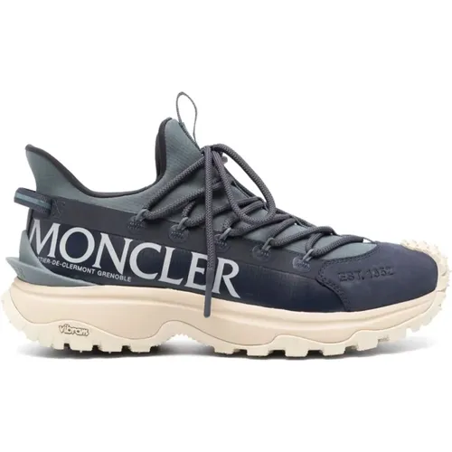 Blaue Sneakers mit Ripstop-Textur , Herren, Größe: 41 EU - Moncler - Modalova