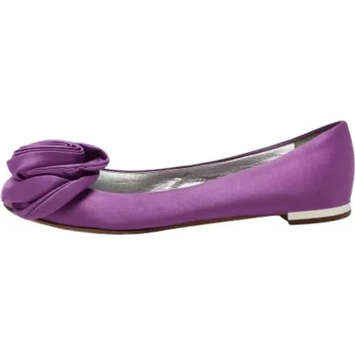 Pre-owned Satin flats , female, Sizes: 4 1/2 UK - Giuseppe Zanotti Pre-owned - Modalova