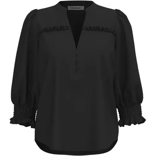 Frill Ss Shirt Bluse Schwarz - Co'Couture - Modalova