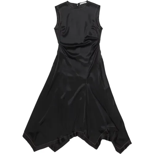 Schwarzes Satin ärmelloses Kleid , Damen, Größe: M - Acne Studios - Modalova