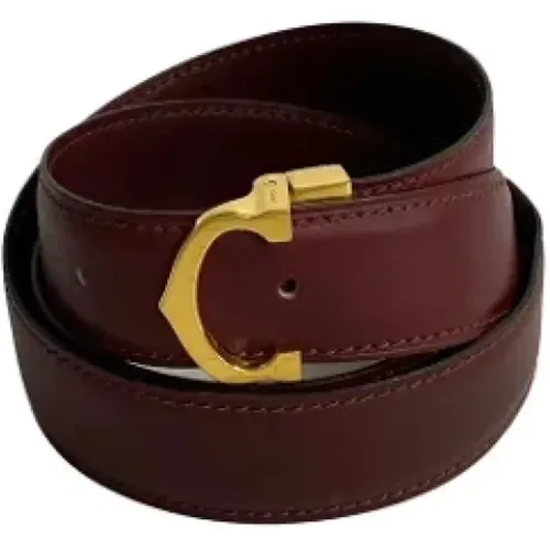 Pre-owned Leather belts , female, Sizes: ONE SIZE - Cartier Vintage - Modalova