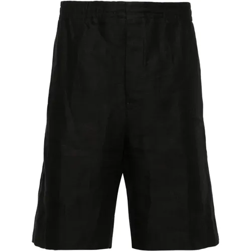 Linen Shorts with Pockets , male, Sizes: L, M - Ermenegildo Zegna - Modalova