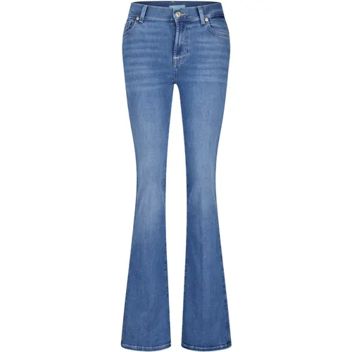 Bootcut Jeans B(Air) - Normale Leibhöhe, Ausgestelltes Bein, Schließt mit Reißverschluss Knopf, 5-Pocket-Style - 7 For All Mankind - Modalova