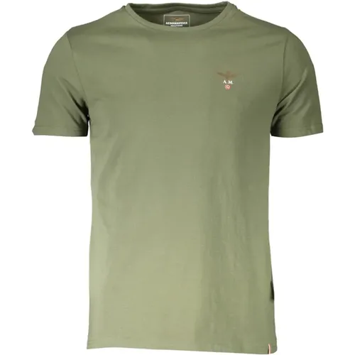 Grünes Herren Wendbares T-Shirt Kurzarm , Herren, Größe: L - aeronautica militare - Modalova