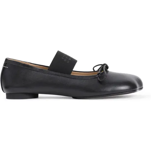 Schwarze Ballerinas Eleganter Stil Schuhe , Damen, Größe: 39 EU - MM6 Maison Margiela - Modalova