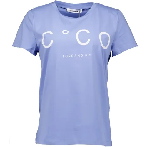 Cococc Hellblaue T-shirts , Damen, Größe: S - Co'Couture - Modalova