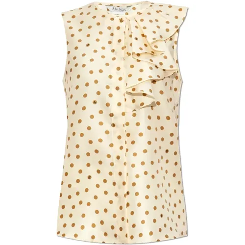 Polka Dot Muster Hemd 'Pegli' , Damen, Größe: L - Max Mara - Modalova