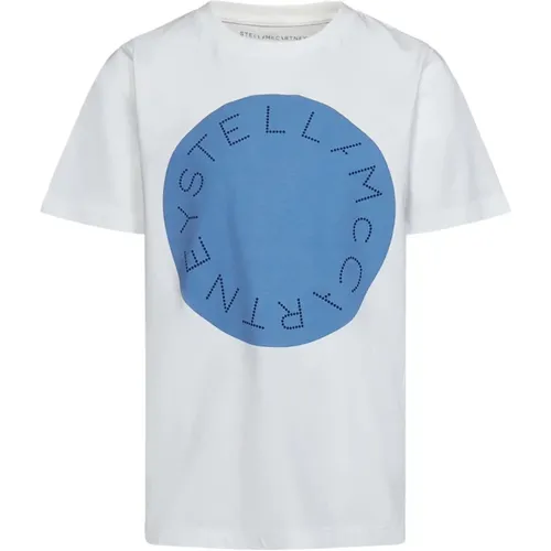 Weiße Logo-Print Kurzarm T-Shirt - Stella Mccartney - Modalova