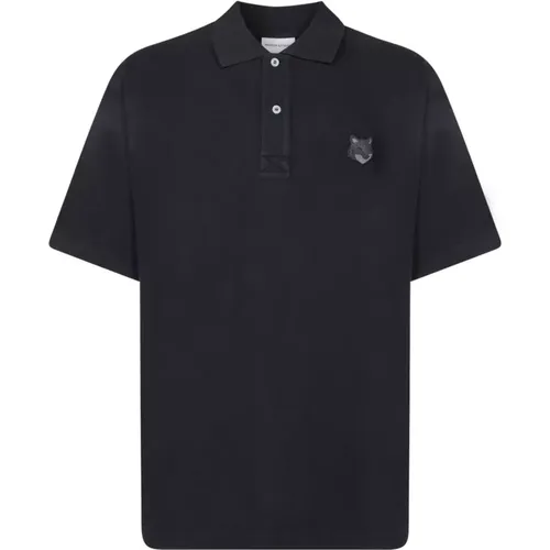 Cotton Polo Shirt Classic Collar , male, Sizes: L, XS, S, M - Maison Kitsuné - Modalova