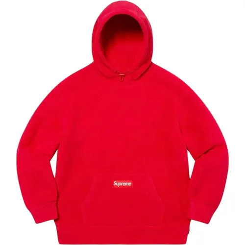 Roter Polartec Kapuzenpullover Limited Edition , Herren, Größe: L - Supreme - Modalova