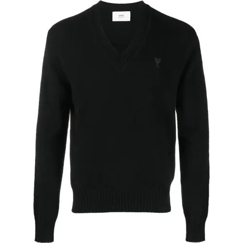 Tonal ADC v-neck sweater , male, Sizes: XS, 2XS, S - Ami Paris - Modalova