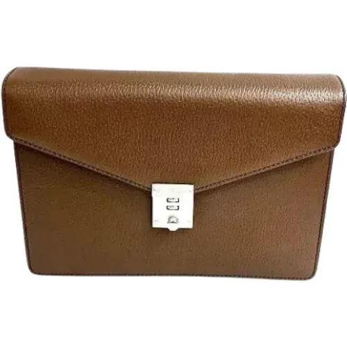 Pre-owned Leather clutches , female, Sizes: ONE SIZE - Salvatore Ferragamo Pre-owned - Modalova