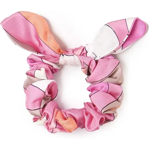 Silk Hair Elastic with Bow Decoration , female, Sizes: ONE SIZE - EMILIO PUCCI - Modalova