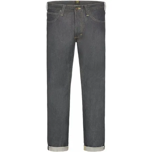 Premium Standard Fit Jeans mit japanischem Selvedge und recyceltem Stoff , Herren, Größe: W33 - Lee - Modalova