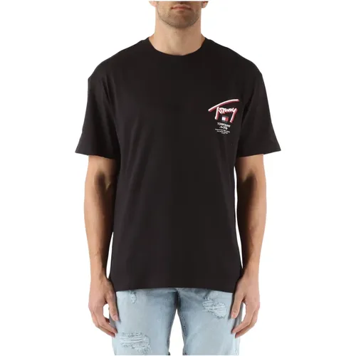 Baumwoll Logo Print T-shirt - Tommy Jeans - Modalova