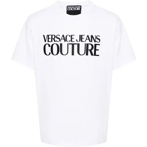 Logo T-Shirt in Weiß , Herren, Größe: 2XL - Versace Jeans Couture - Modalova