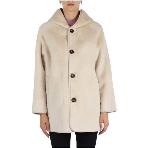 Reversible Hooded Coat Didone , female, Sizes: S, XS, L, 2XS, XL, M - Emme DI Marella - Modalova