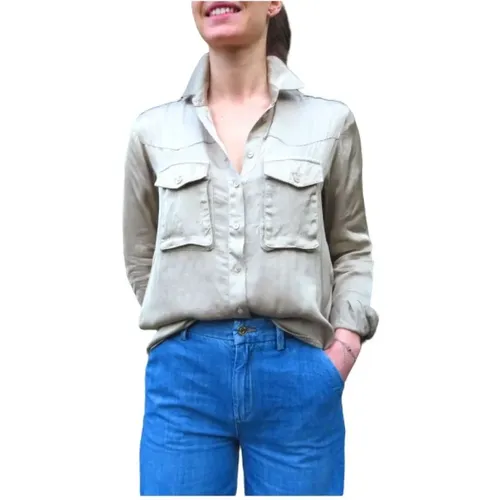 Satin Safari Shirt , female, Sizes: XS, 2XS - Mason's - Modalova