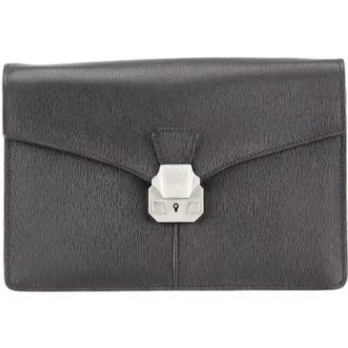 Pre-owned Leather clutches , female, Sizes: ONE SIZE - Dunhill Pre-owned - Modalova