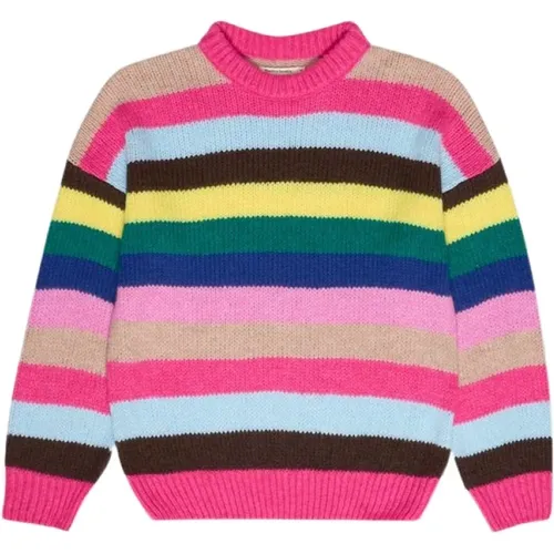 Bunter Gestreifter Hochgeschlossener Pullover - The New Society - Modalova