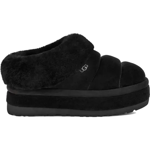 Schwarze Wildleder Sandalen mit Schaffellkragen , Damen, Größe: 41 EU - Ugg - Modalova