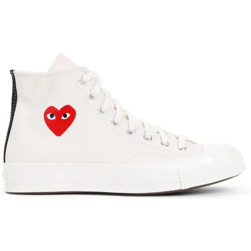 Rote Herz High Top Sneakers , Damen, Größe: 38 1/2 EU - Comme des Garçons Play - Modalova