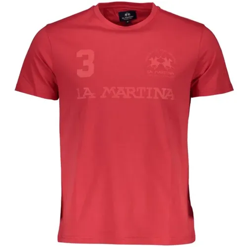 Elegant Pink Short Sleeve T-Shirt , male, Sizes: M, L, XL - LA MARTINA - Modalova