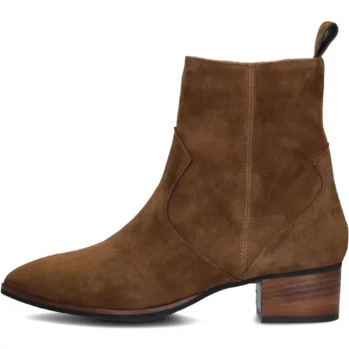 Wildleder Stiefeletten Cognac 3221 , Damen, Größe: 35 EU - Notre-v - Modalova