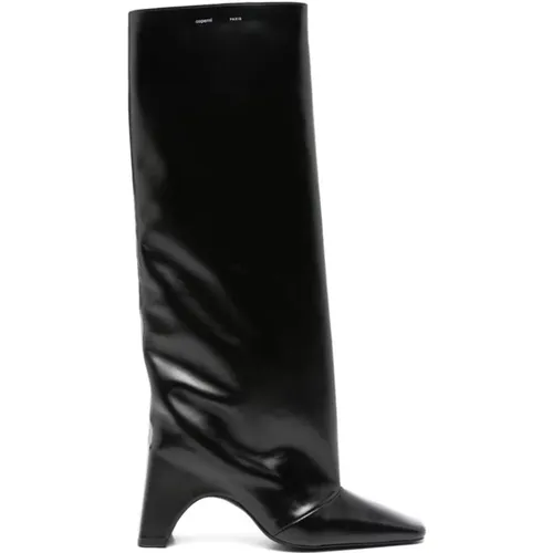 Schwarze Leder High Heel Slip-On Schuhe , Damen, Größe: 39 EU - Coperni - Modalova