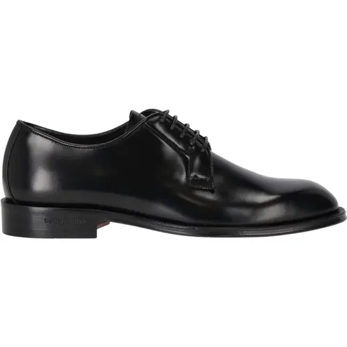 Klassischer Schwarzer Derby Schuh , Herren, Größe: 41 EU - Dsquared2 - Modalova