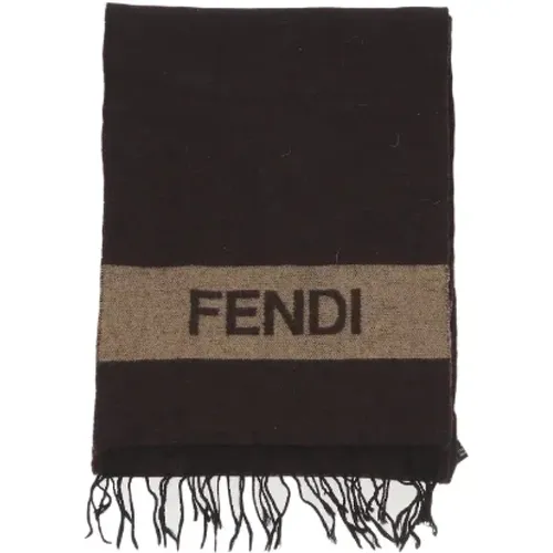 Pre-owned Wool scarves , female, Sizes: ONE SIZE - Fendi Vintage - Modalova